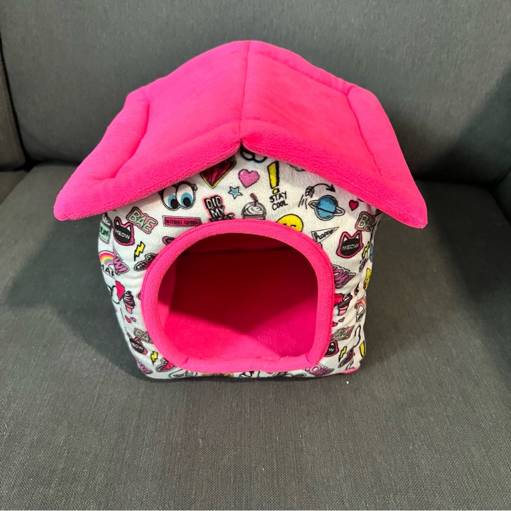 Justice Pet Shop Plush Dog House Hot Pink  Playhouse Plush 8"